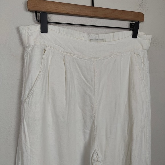 Abercrombie & Fitch A&F Sloane Tailored Linen-Blend Wide Leg Pant Womens Medium - Picture 3 of 8